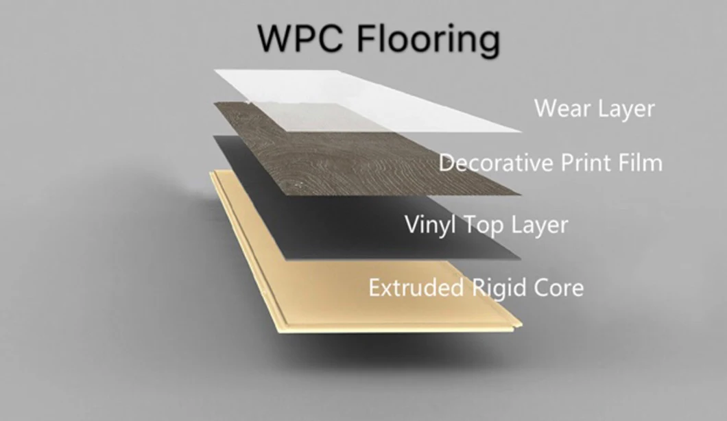 Co-Extrusion Capped Wood Plastic Composite WPC Flooring