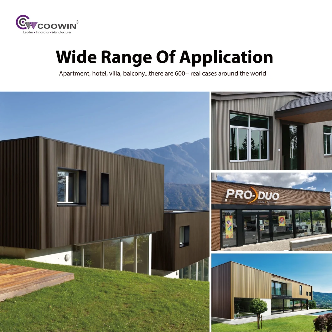 Wood Facade Co-Extrusion WPC Exterior Wall Cladding WPC Great Wall Panels