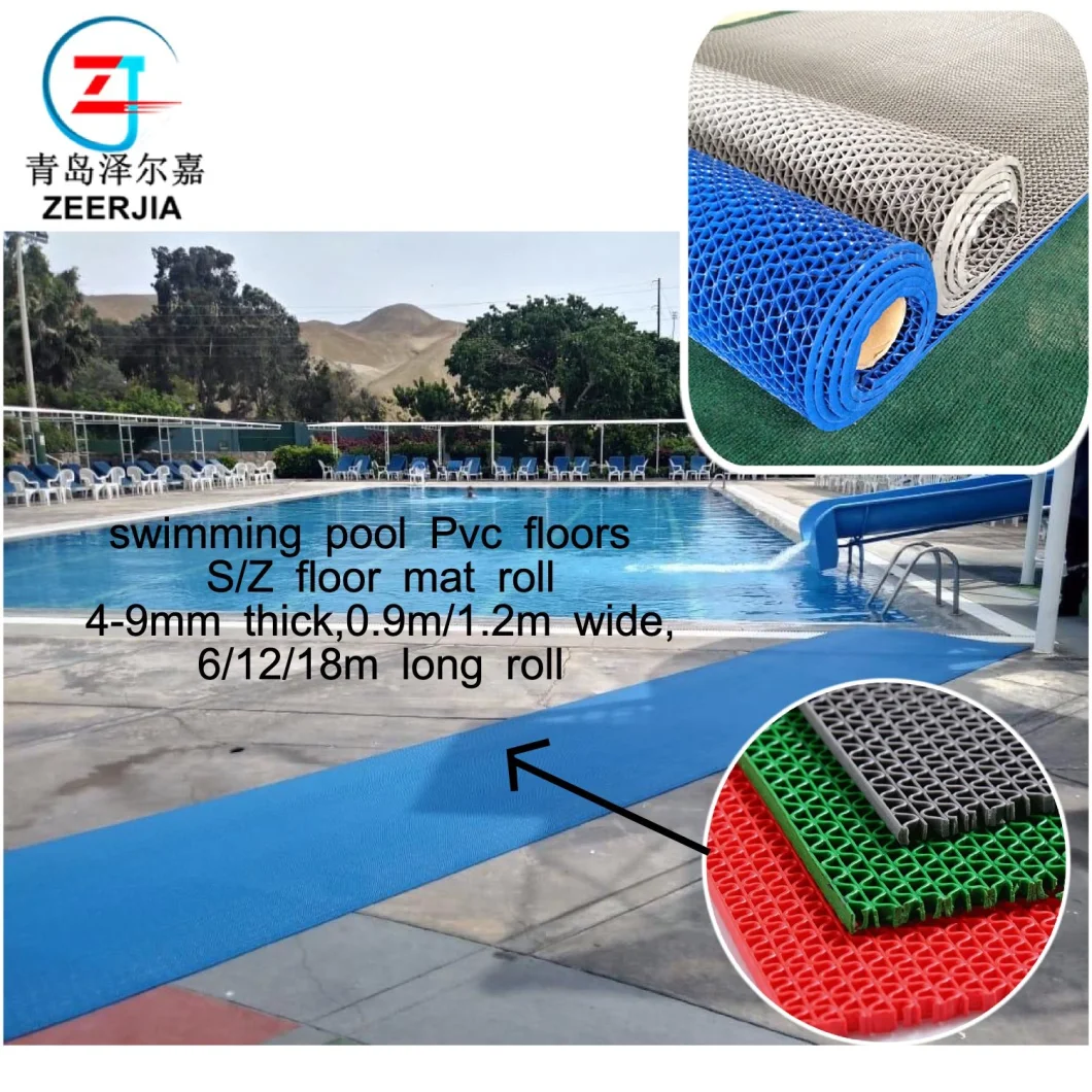 Water Proof PVC Hollow S/Z Shape Swimming Pool Mat/Noodle Carpet Mat Floor