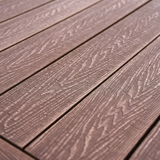 WPC 데크, 3D 엠보싱 나뭇결, 옥외용 목재-플라스틱 복합 바닥재